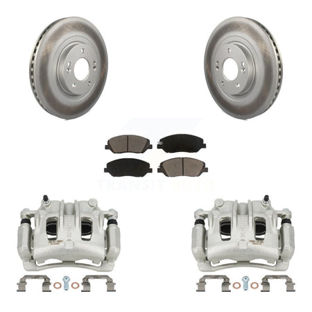 Front Disc Brake Caliper Coated Rotors And Ceramic Pads Kit For Hyundai Santa Fe XL KCG-100738C
