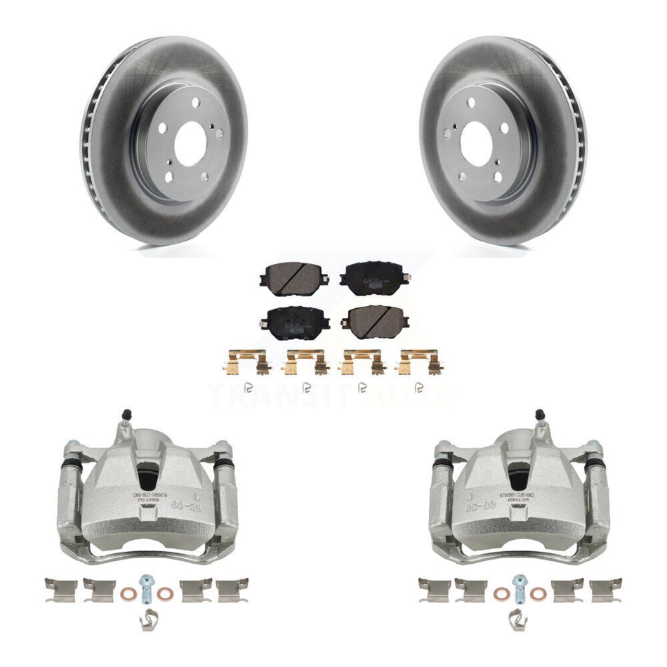 Front Brake Caliper Coat Rotors Ceramic Pad Kit For 2014 Lexus IS250 Base with Sedan RWD KCG-100739T