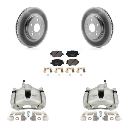 Front Disc Brake Caliper Coated Rotors And Ceramic Pads Kit For Lexus IS250 KCG-100740T