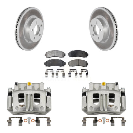 Front Brake Caliper Coat Rotor & Semi-Metallic Pad Kit For Ford Ranger Mazda B4000 Sport KCG-100754P