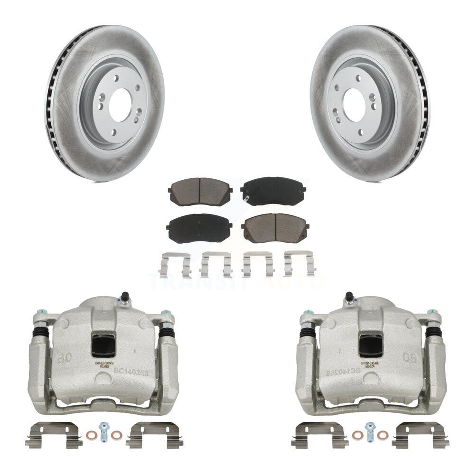 Front Brake Caliper Coat Rotor And Ceramic Pad Kit For 2016 Hyundai Tucson From 05 08 15 KCG-100756C