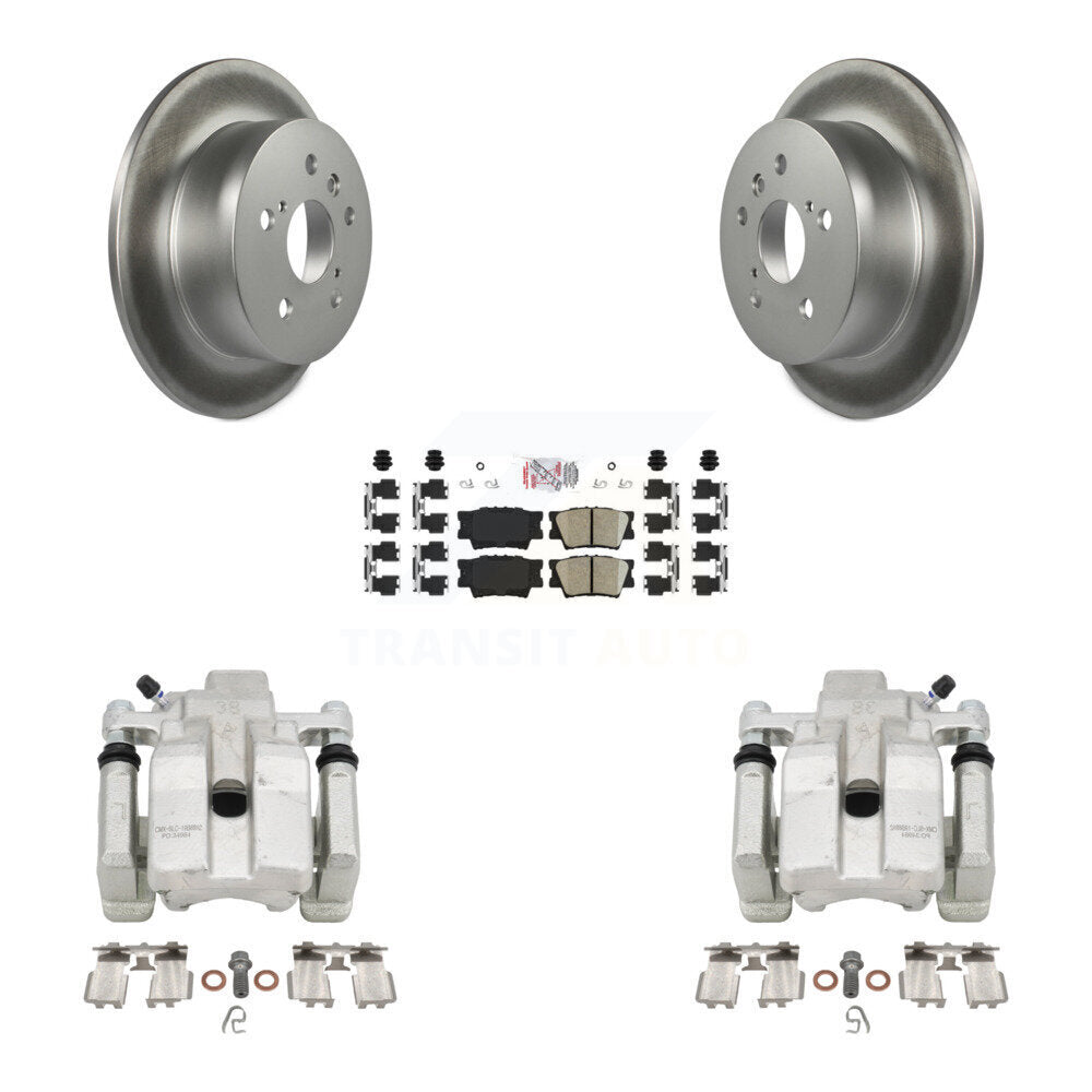 Rear Brake Caliper Coat Rotor Ceramic Pad Kit For Toyota Camry Lexus ES350 Avalon ES300h KCG-100759N
