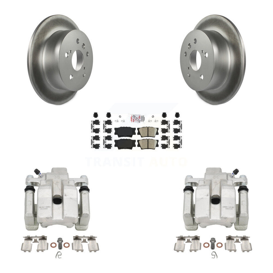 Rear Brake Caliper Coat Rotor Ceramic Pad Kit For Toyota Camry Lexus ES350 Avalon ES300h KCG-100759N