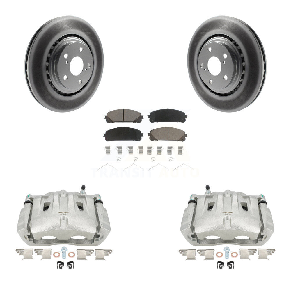 Front Brake Caliper Coat Rotors Ceramic Pad Kit For Toyota Sienna Highlander Lexus RX350 KCG-100760C