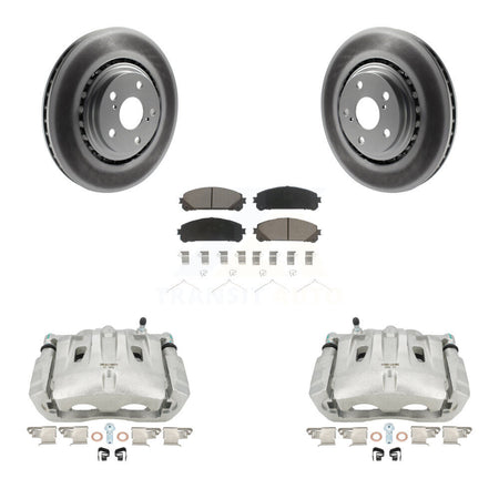 Front Brake Caliper Coat Rotors Ceramic Pad Kit For Toyota Sienna Highlander Lexus RX350 KCG-100760C
