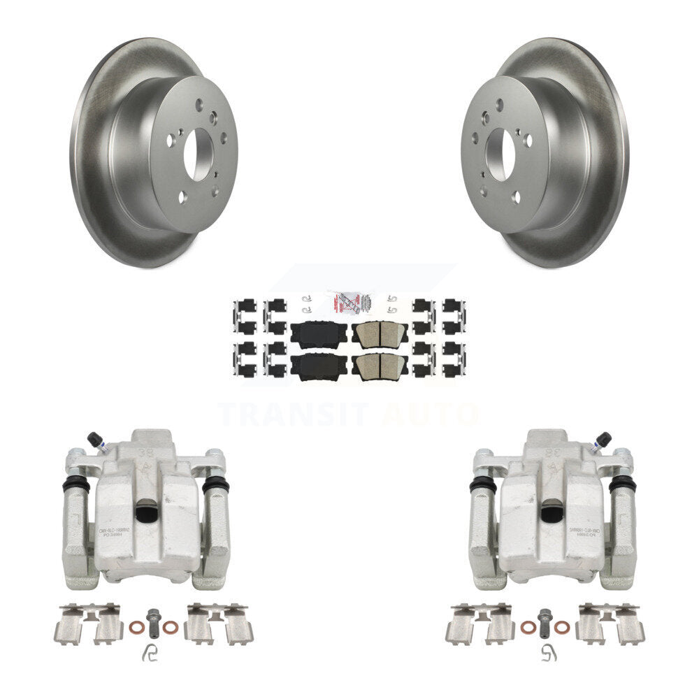 Rear Brake Caliper Coat Rotor Ceramic Pad Kit For Toyota Camry Lexus ES350 Avalon ES300h KCG-100760N