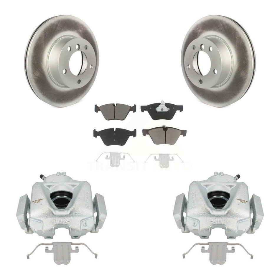 Front Disc Brake Caliper Coated Rotors And Ceramic Pads Kit For 2008 BMW 328xi To 08 07 KCG-100763C