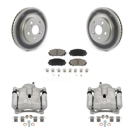 Front Disc Brake Caliper Coated Rotor And Ceramic Pad Kit For Toyota Corolla Prius Prime KCG-100765C