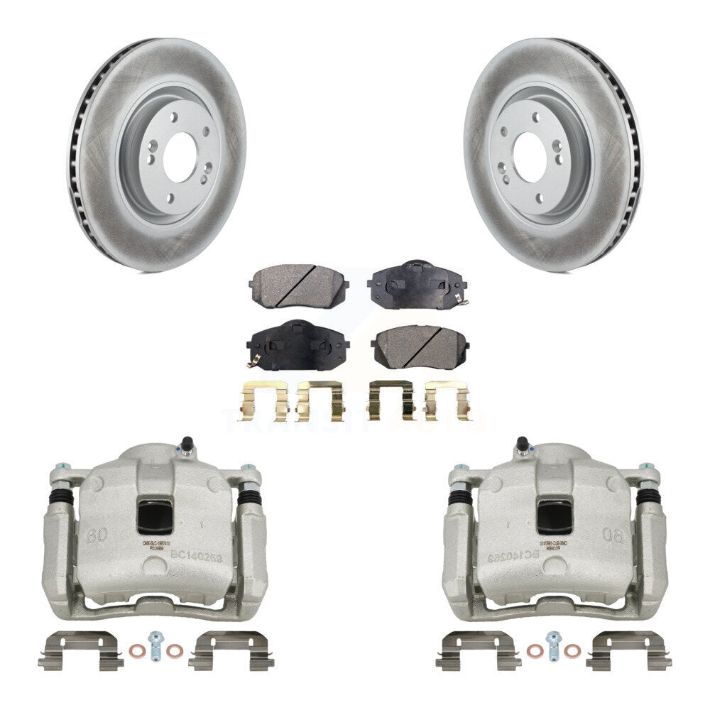 Front Brake Caliper Coat Rotor And Ceramic Pad Kit For 2016 Hyundai Tucson From 05 08 15 KCG-100771T