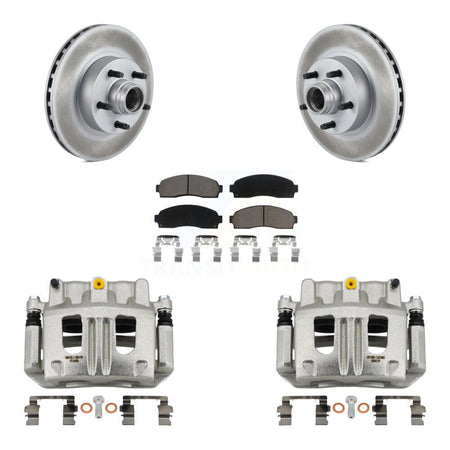 Front Brake Caliper Coat Rotor & Ceramic Pad Kit For Ford Ranger Mazda B3000 B2300 B4000 KCG-100772C