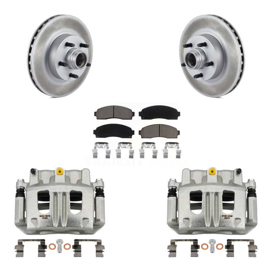 Front Brake Caliper Coat Rotor & Ceramic Pad Kit For Ford Ranger Mazda B3000 B2300 B4000 KCG-100772C