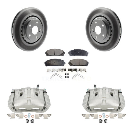 Front Brake Caliper Coat Rotors Ceramic Pad Kit For Toyota Sienna Highlander Lexus RX350 KCG-100775T