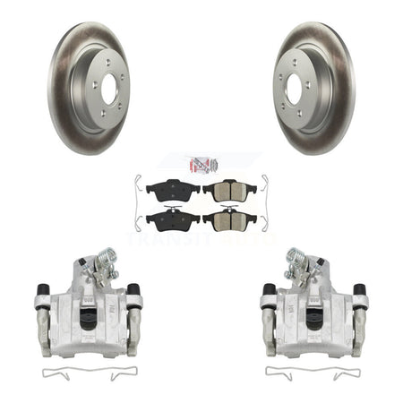 Rear Disc Brake Caliper Coated Rotors And Ceramic Pads Kit For Volvo S40 C30 V50 C70 KCG-100776N