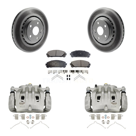 Front Brake Caliper Coat Rotor & Ceramic Pad Kit For Lexus RX350 Toyota Highlander NX300 KCG-100776T