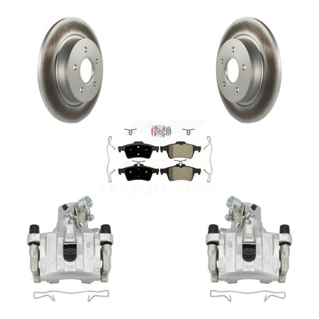 Rear Disc Brake Caliper Coated Rotor And Semi-Metallic Pad Kit For Volvo S40 C30 V50 C70 KCG-100777N