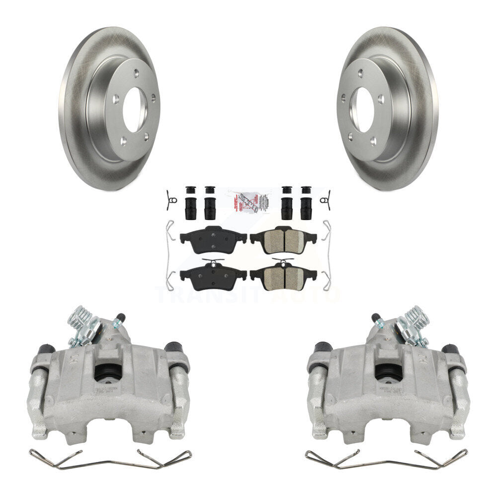 Rear Disc Brake Caliper Coated Rotors And Ceramic Pads Kit For Mazda 3 Sport KCG-100778N