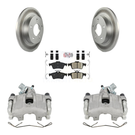Rear Disc Brake Caliper Coated Rotors And Ceramic Pads Kit For Mazda 3 Sport KCG-100778N