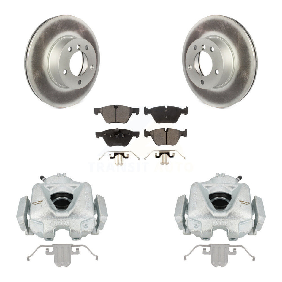 Front Disc Brake Caliper Coated Rotors And Ceramic Pads Kit For 2008 BMW 328xi To 08 07 KCG-100778T