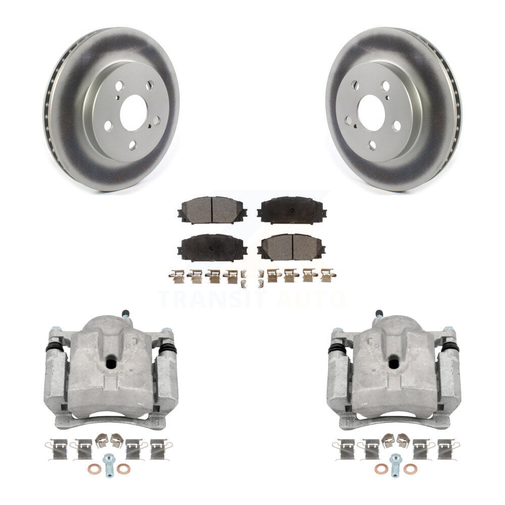 Front Disc Brake Caliper Coated Rotor And Ceramic Pad Kit For Toyota Corolla Prius Prime KCG-100780T