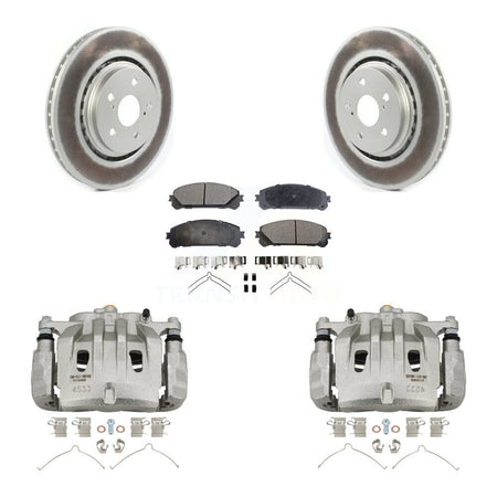 Front Disc Brake Caliper Coat Rotors & Ceramic Pad Kit For 2022 Lexus NX350h NX350 NX250 KCG-100782T