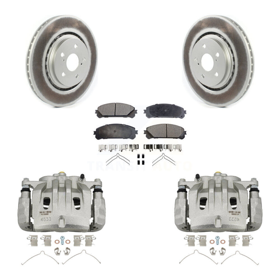 Front Disc Brake Caliper Coat Rotors & Ceramic Pad Kit For 2022 Lexus NX350h NX350 NX250 KCG-100782T