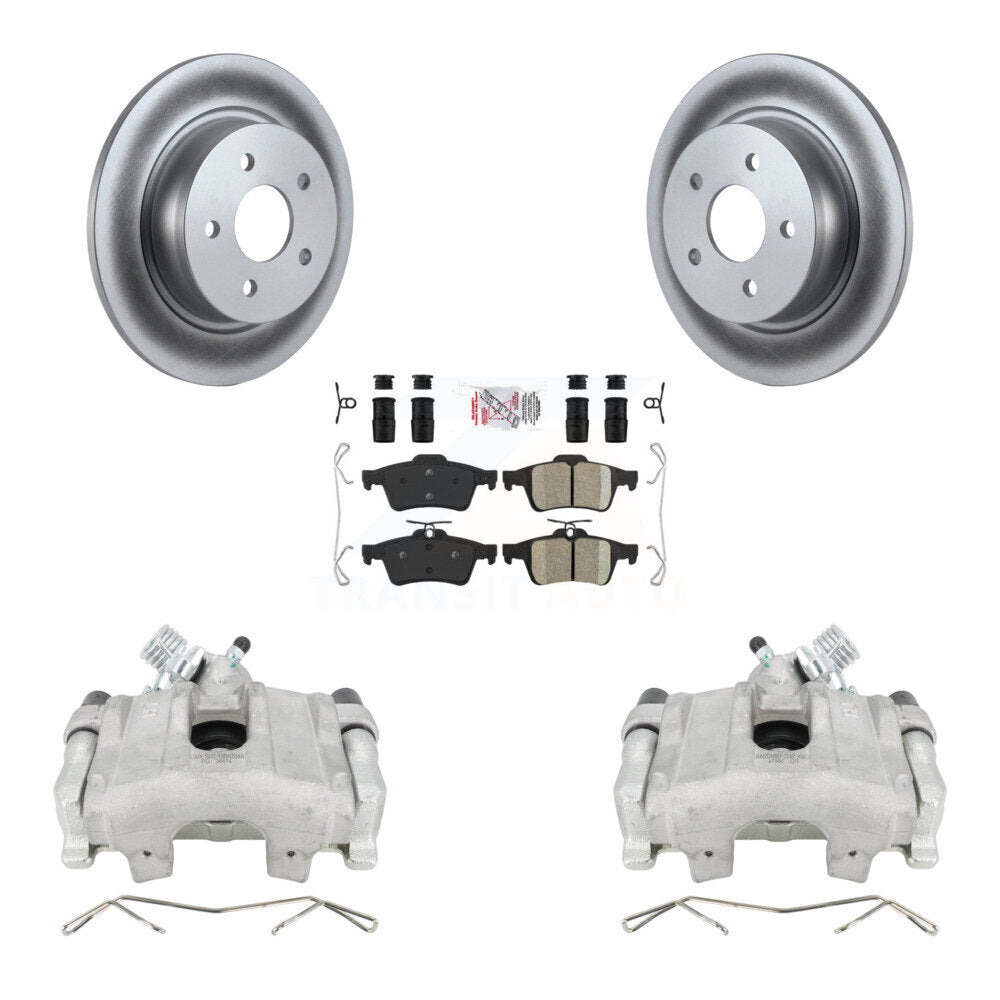 Rear Disc Brake Caliper Coated Rotors And Ceramic Pads Kit For Ford Escape C-Max KCG-100784N
