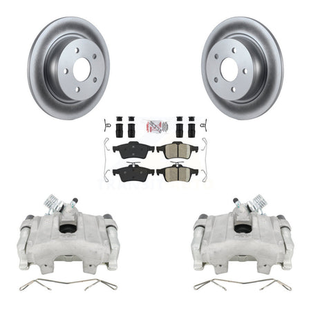 Rear Disc Brake Caliper Coated Rotors And Ceramic Pads Kit For Ford Escape C-Max KCG-100784N