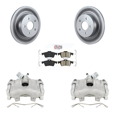 Rear Disc Brake Caliper Coated Rotors And Ceramic Pads Kit For Ford Escape C-Max KCG-100785N