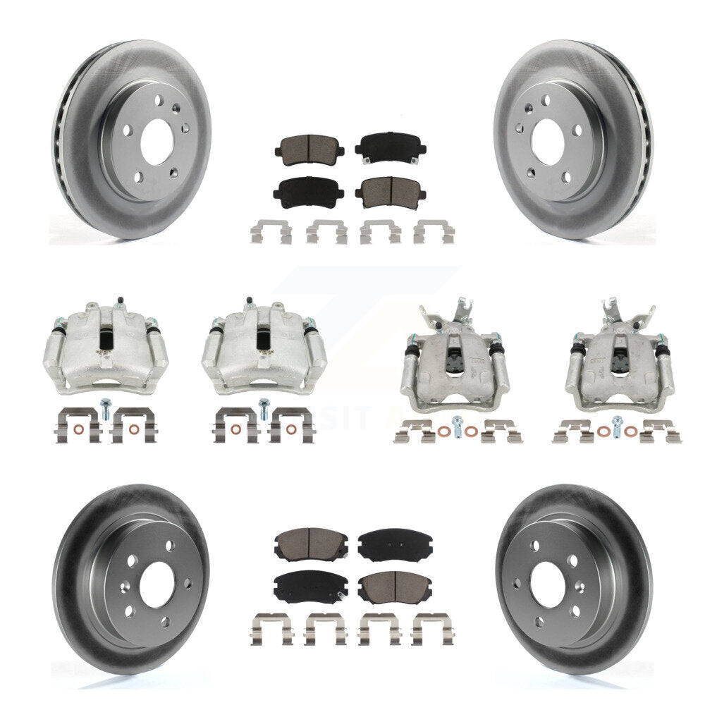 Front Rear Brake Caliper Coat Rotors Ceramic Pad Kit (10Pc) For Chevrolet Malibu Limited KCG-100789C