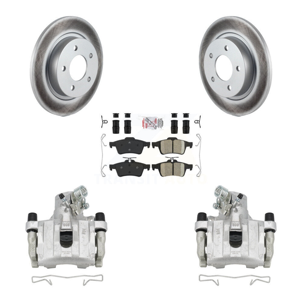 Rear Disc Brake Caliper Coated Rotors And Ceramic Pads Kit For Mazda 3 Sport KCG-100793N