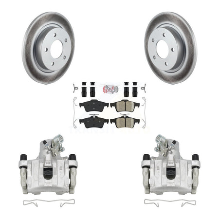 Rear Disc Brake Caliper Coated Rotors And Ceramic Pads Kit For Mazda 3 Sport KCG-100793N