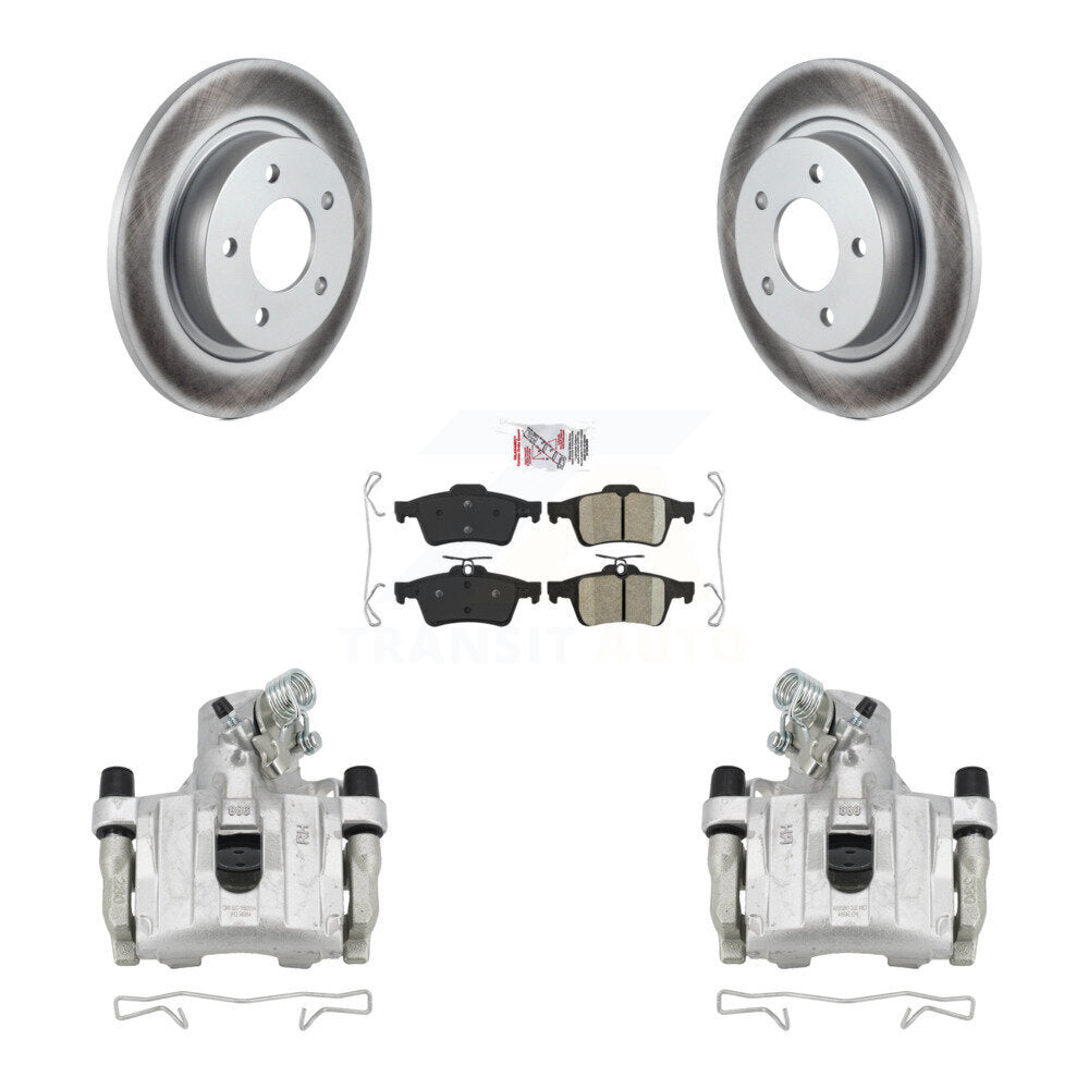Rear Disc Brake Caliper Coated Rotors And Ceramic Pads Kit For Mazda 3 Sport KCG-100794N