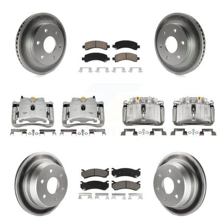 Front Rear Brake Caliper Coat Rotors Ceramic Pad Kit (10Pc) For Chevrolet Avalanche 1500 KCG-100795C