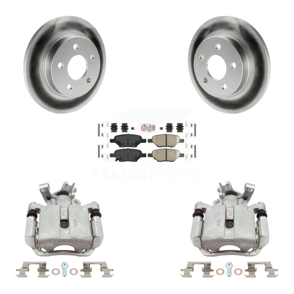 Rear Brake Caliper Coat Rotors Ceramic Pad Kit For Chevrolet Malibu Pontiac Cobalt G5 G6 KCG-100798N