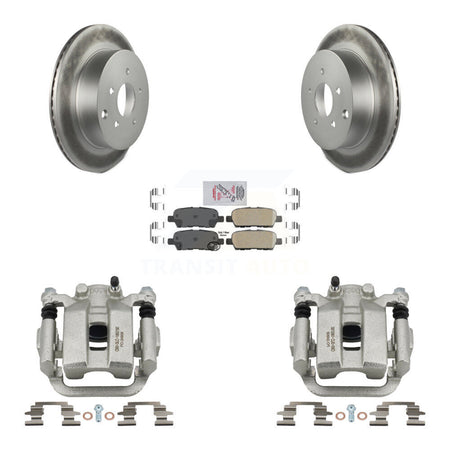Rear Disc Brake Caliper Coated Rotors And Ceramic Pads Kit For Nissan Murano Quest KCG-100823N