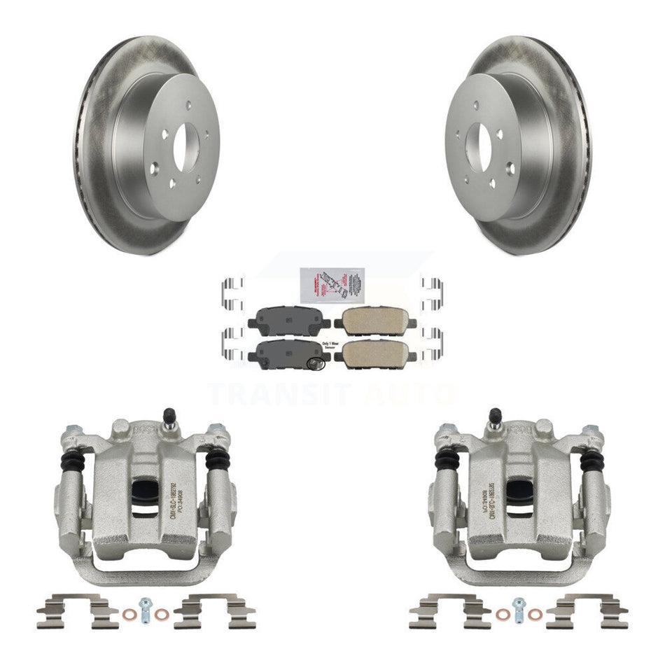 Rear Disc Brake Caliper Coated Rotors And Ceramic Pads Kit For Nissan Murano Quest KCG-100823N