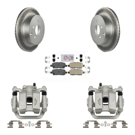 Rear Disc Brake Caliper Coated Rotors And Ceramic Pads Kit For Nissan Murano Quest KCG-100824N