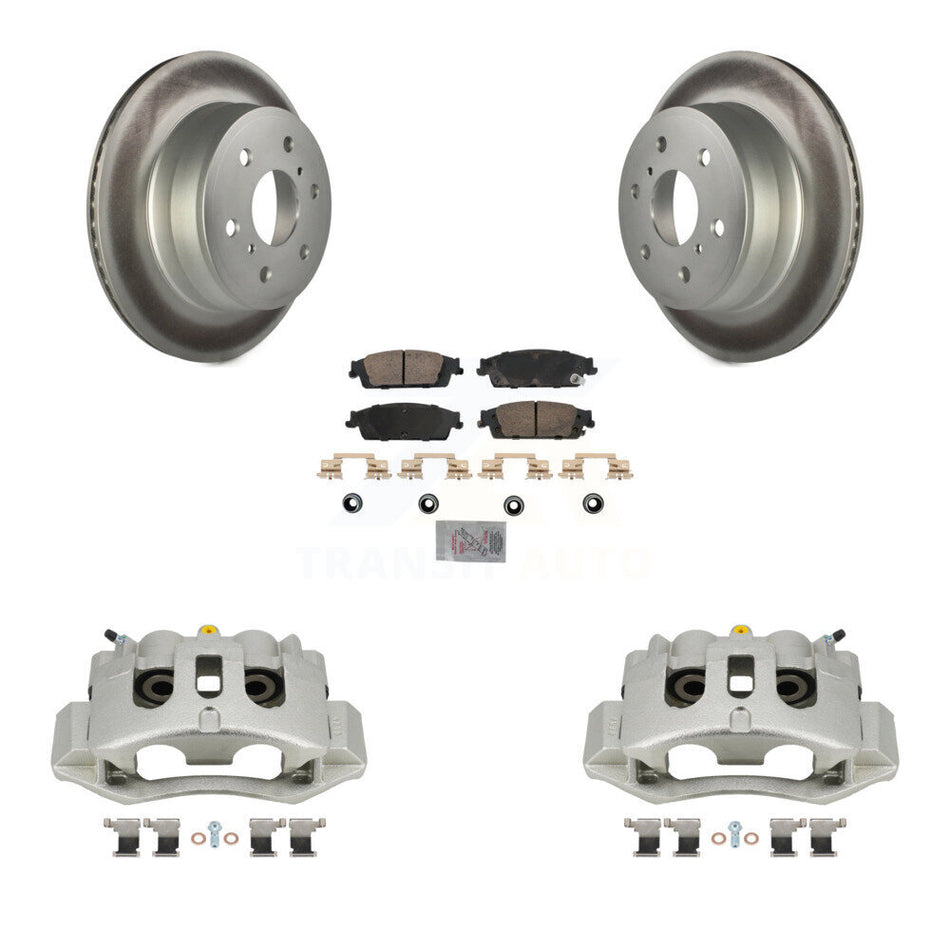 Rear Disc Brake Caliper Coated Rotors And Ceramic Pads Kit For Chevrolet Suburban HD KCG-100834N