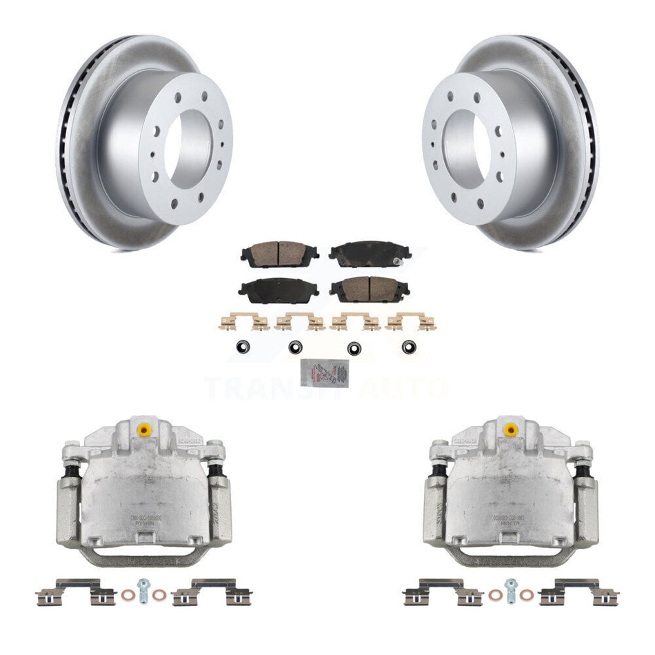 Rear Brake Caliper Coat Rotor Ceramic Pad Kit For 17-19 Chevrolet Suburban Premier/LT/LS KCG-100837N