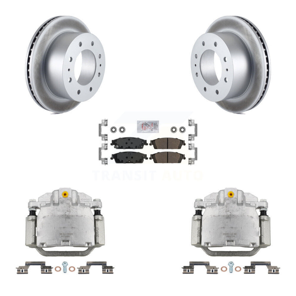 Rear Brake Caliper Coat Rotor Semi-Metallic Pad Kit For Chevrolet Suburban Premier/LT/LS KCG-100838N