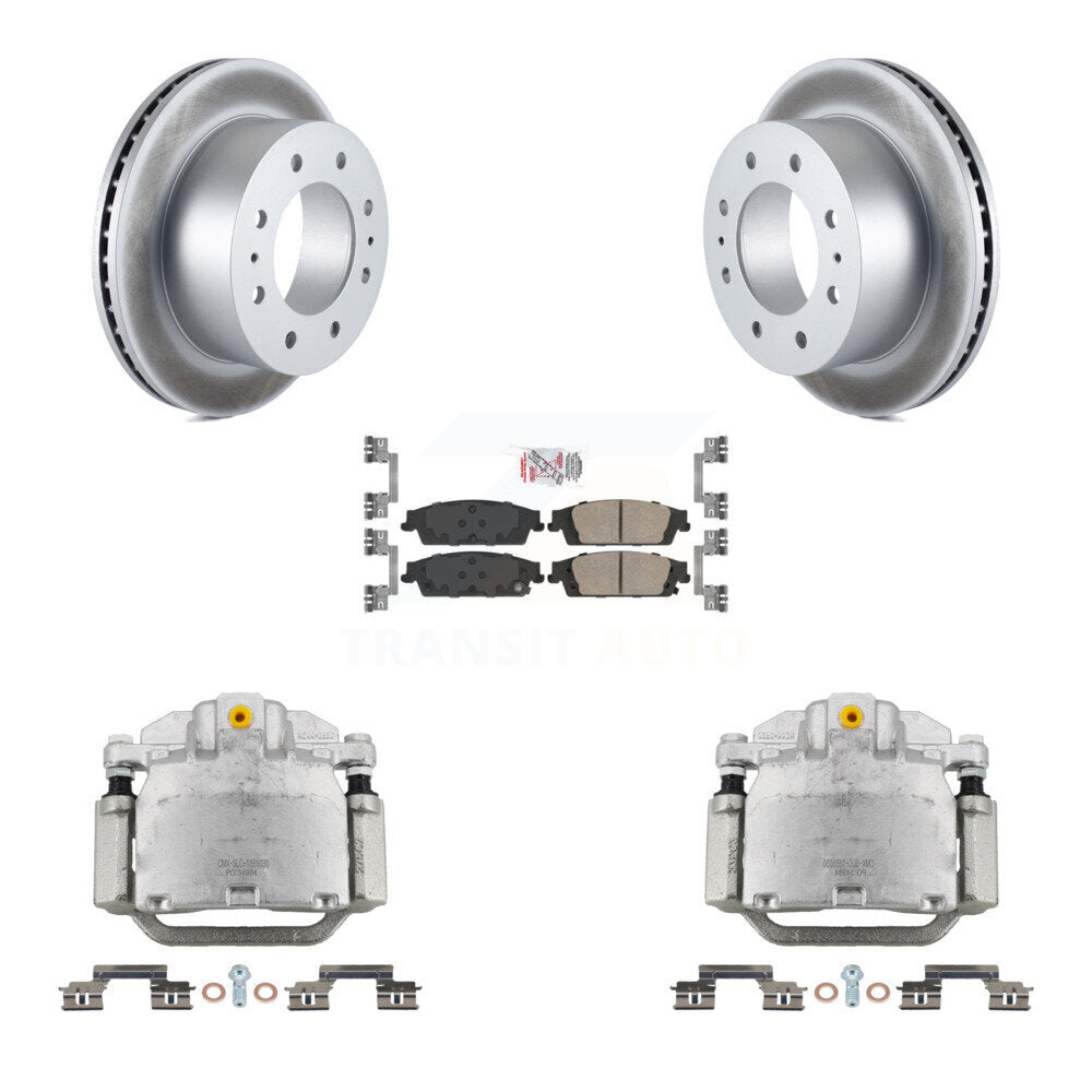 Rear Brake Caliper Coat Rotor Ceramic Pad Kit For 17-19 Chevrolet Suburban Premier/LT/LS KCG-100839N