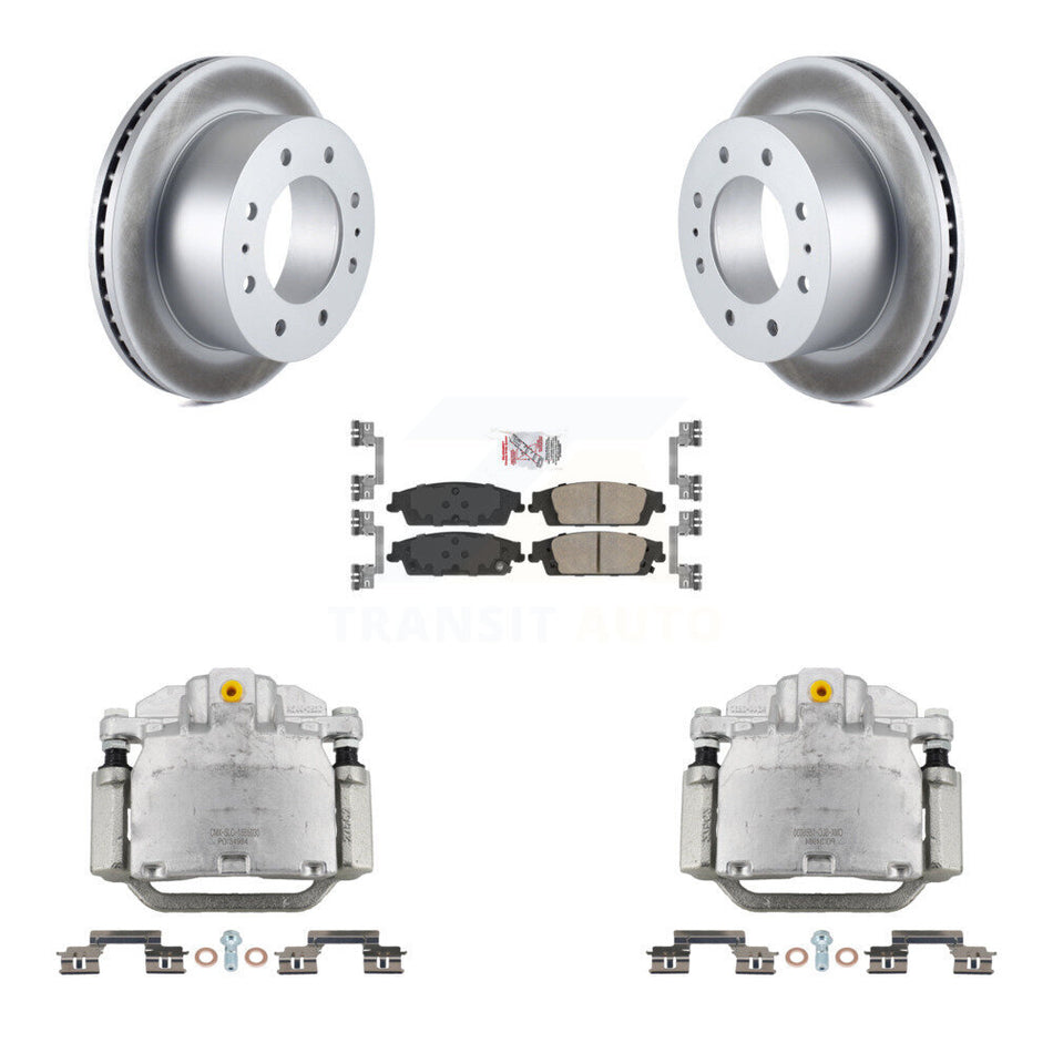 Rear Brake Caliper Coat Rotor Ceramic Pad Kit For 17-19 Chevrolet Suburban Premier/LT/LS KCG-100839N