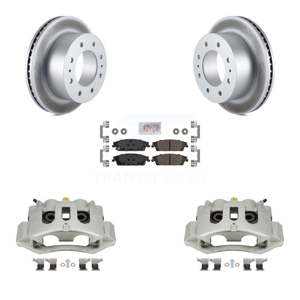 Rear Brake Caliper Coat Rotors Semi-Metallic Pad Kit For 2017-2019 Chevrolet Suburban HD KCG-100841N