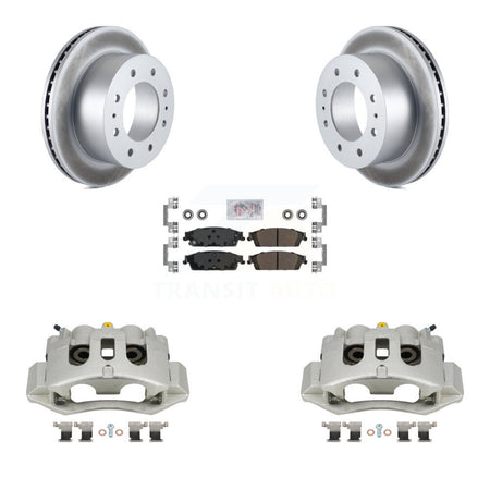 Rear Brake Caliper Coat Rotors Semi-Metallic Pad Kit For 2017-2019 Chevrolet Suburban HD KCG-100841N