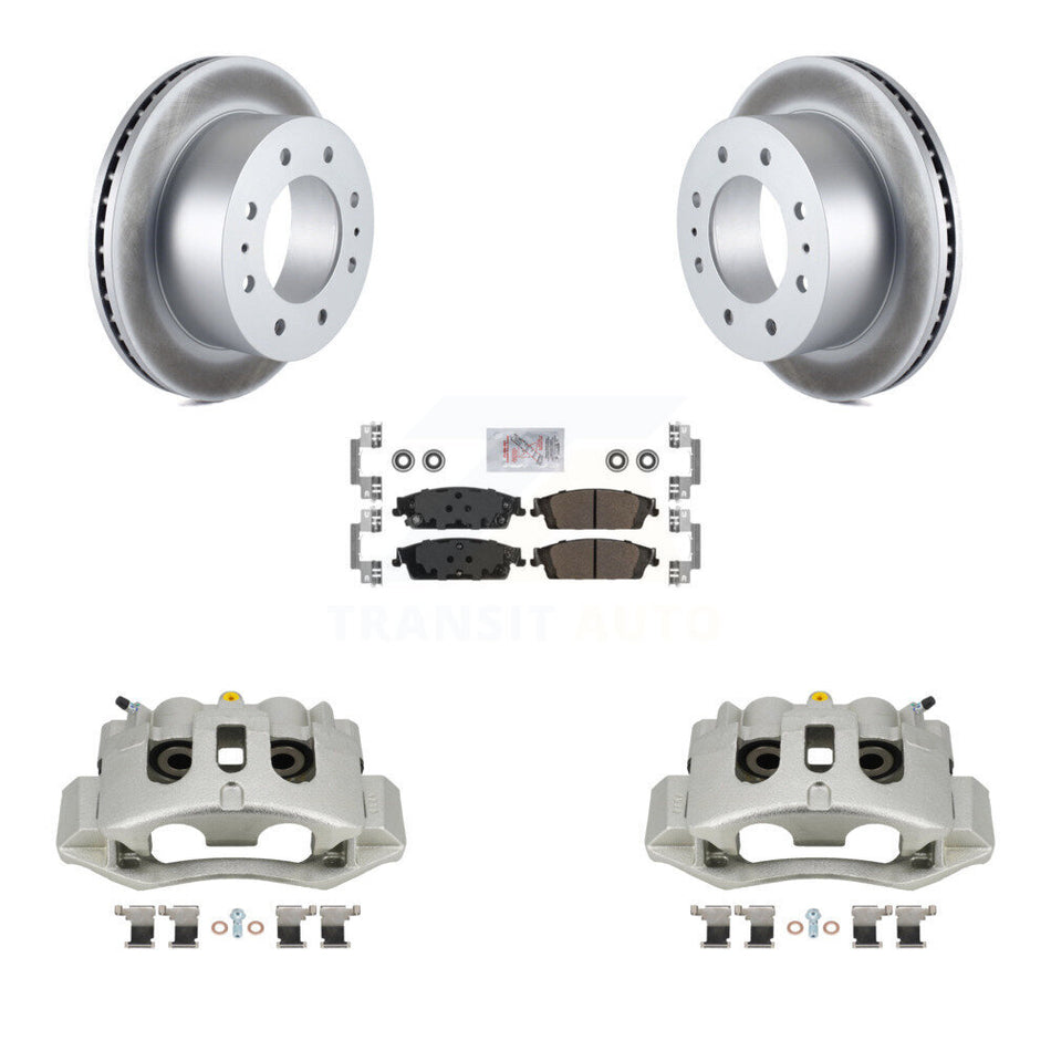 Rear Brake Caliper Coat Rotors Semi-Metallic Pad Kit For 2017-2019 Chevrolet Suburban HD KCG-100841N
