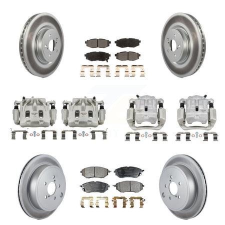 Front Rear Brake Caliper Coat Rotor And Ceramic Pad Kit (10Pc) For Subaru Outback Legacy KCG-100851T