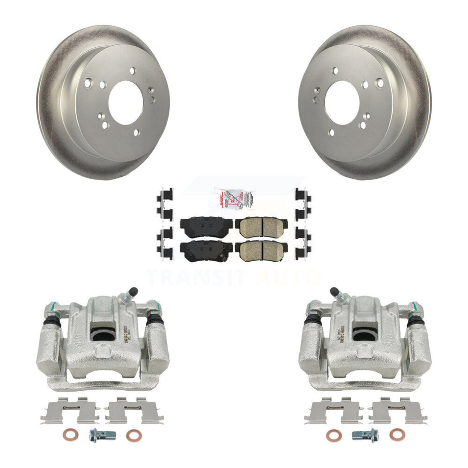 Rear Disc Brake Caliper Coated Rotors And Ceramic Pad Kit For 2001-2006 Hyundai Santa Fe KCG-100869N