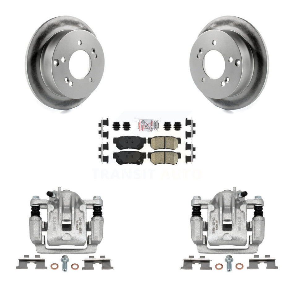 Rear Disc Brake Caliper Coated Rotors And Ceramic Pads Kit For Hyundai Sonata Kia Optima Magentis KCG-100875N