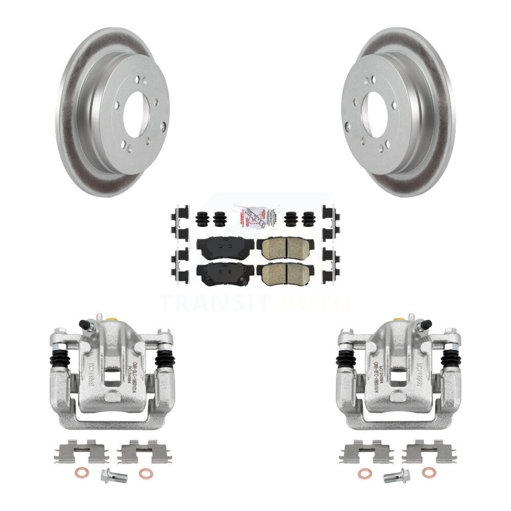 Rear Disc Brake Caliper Coated Rotors And Ceramic Pads Kit For Hyundai Azera KCG-100880N