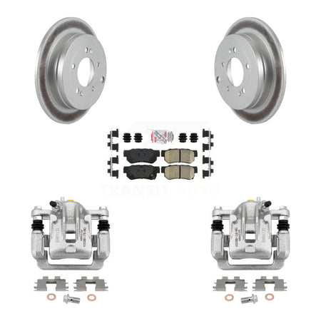 Rear Disc Brake Caliper Coated Rotors And Ceramic Pads Kit For Hyundai Azera KCG-100880N